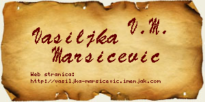 Vasiljka Maršićević vizit kartica